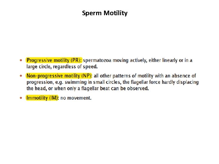 Sperm Motility 