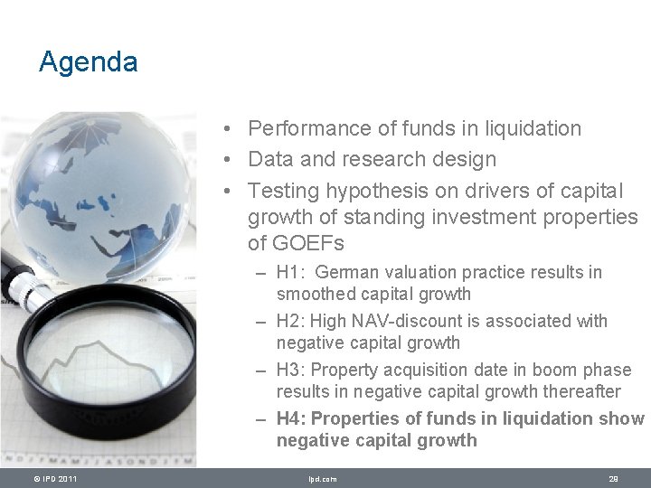 Agenda • Performance of funds in liquidation • Data and research design • Testing