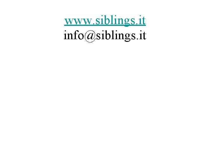 www. siblings. it info@siblings. it 