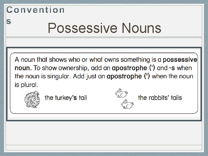 Possessive Nouns 