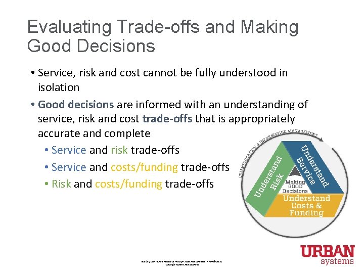 Evaluating Trade-offs and Making Good Decisions • Service, risk and cost cannot be fully