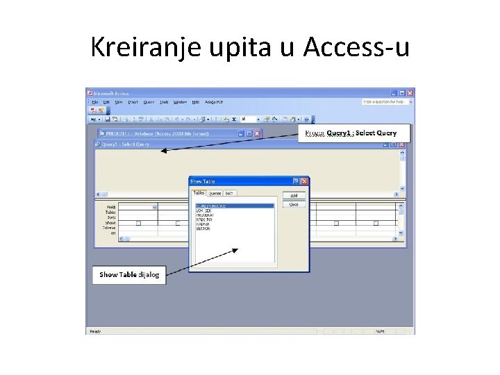 Kreiranje upita u Access-u 