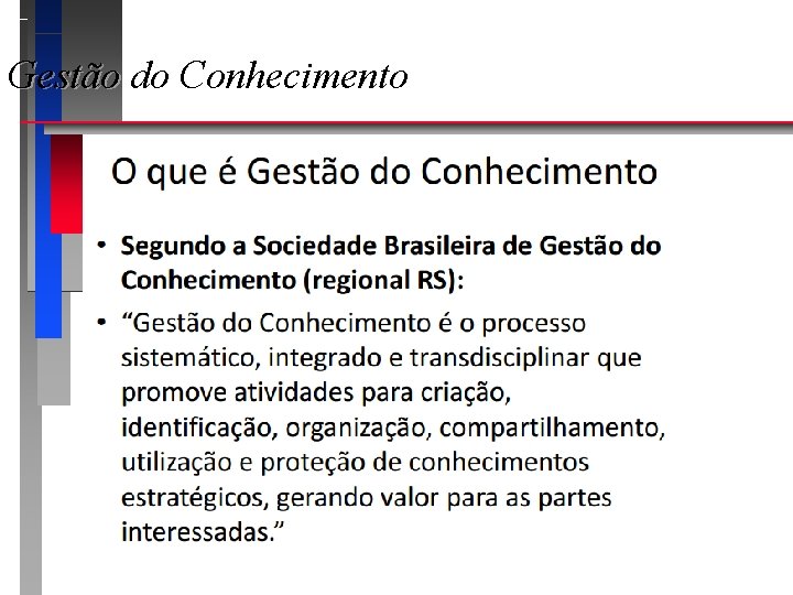 Gestão do Conhecimento 