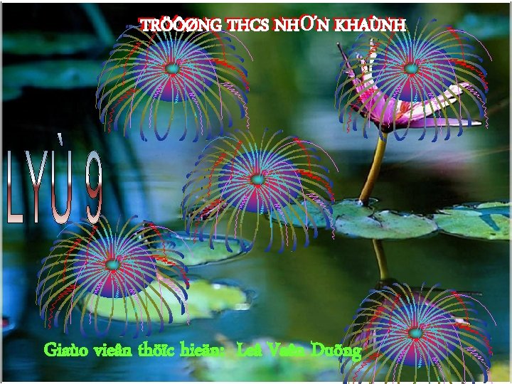 TRÖÔØNG THCS NHƠN KHAÙNH Giaùo vieân thöïc hieän: Leâ Vaên Duõng 