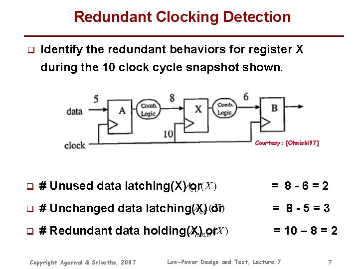 Redundant Clocking Detection q Identify the redundant behaviors for register X during the 10 Redundant Clocking Detection q Identify the redundant behaviors for register X during the 10