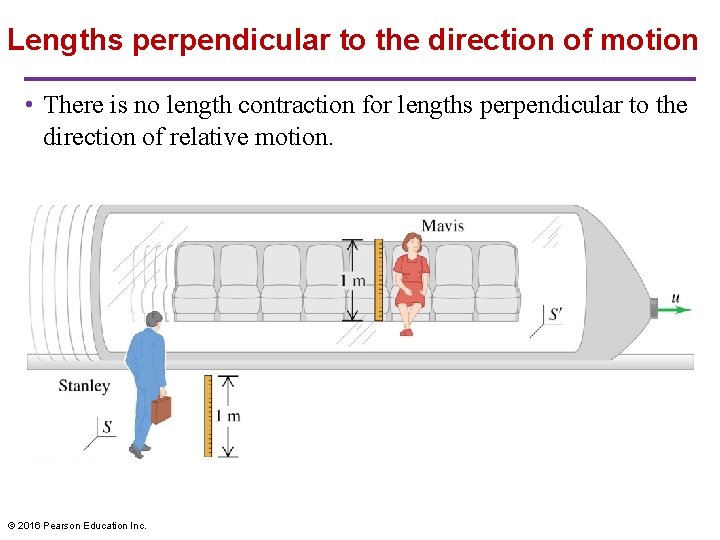 Lengths perpendicular to the direction of motion • There is no length contraction for Lengths perpendicular to the direction of motion • There is no length contraction for