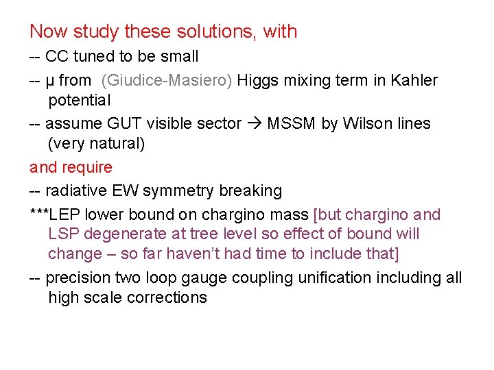 Now study these solutions, with -- CC tuned to be small -- μ from
