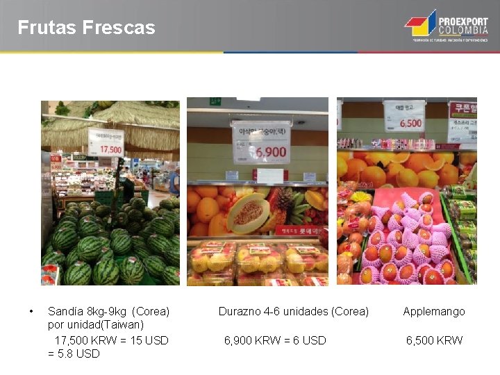 Frutas Frescas • Sandía 8 kg-9 kg (Corea) por unidad(Taiwan) 17, 500 KRW =