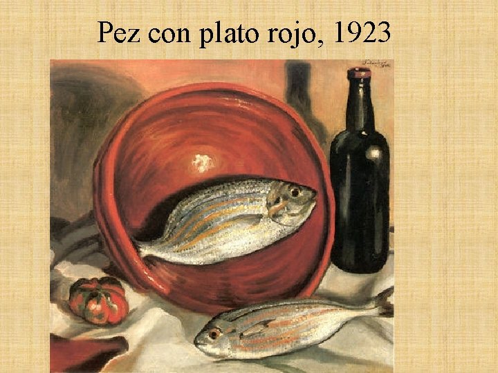 Pez con plato rojo, 1923 