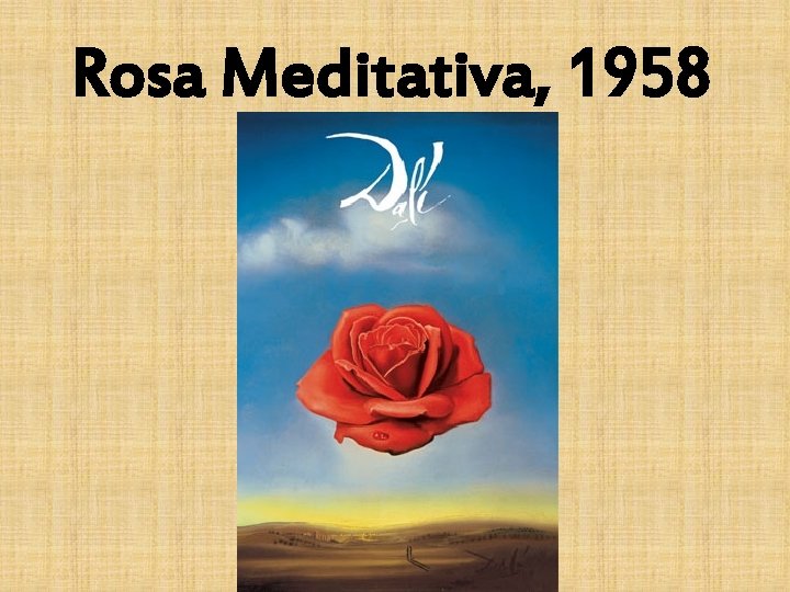 Rosa Meditativa, 1958 