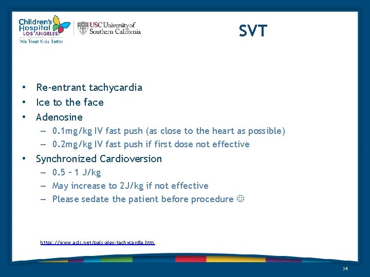 SVT • Re-entrant tachycardia • Ice to the face • Adenosine – 0. 1