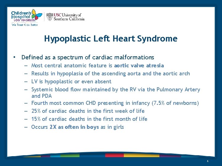 Hypoplastic Left Heart Syndrome • Defined as a spectrum of cardiac malformations – –