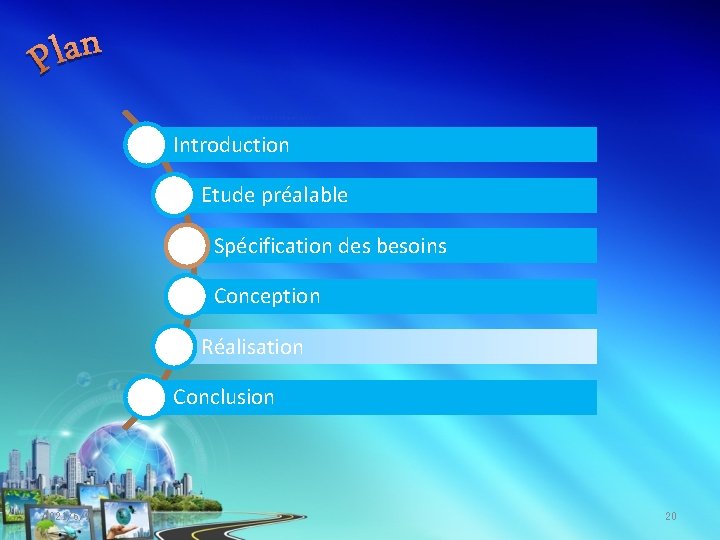 Introduction Etude préalable Spécification des besoins Conception Réalisation Conclusion 2021/6/9 20 