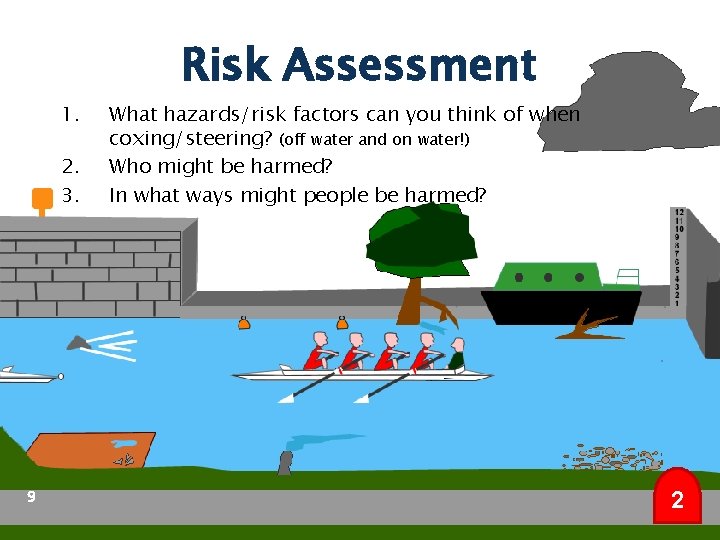 1. 2. 3. 9 Risk Assessment What hazards/risk factors can you think of when