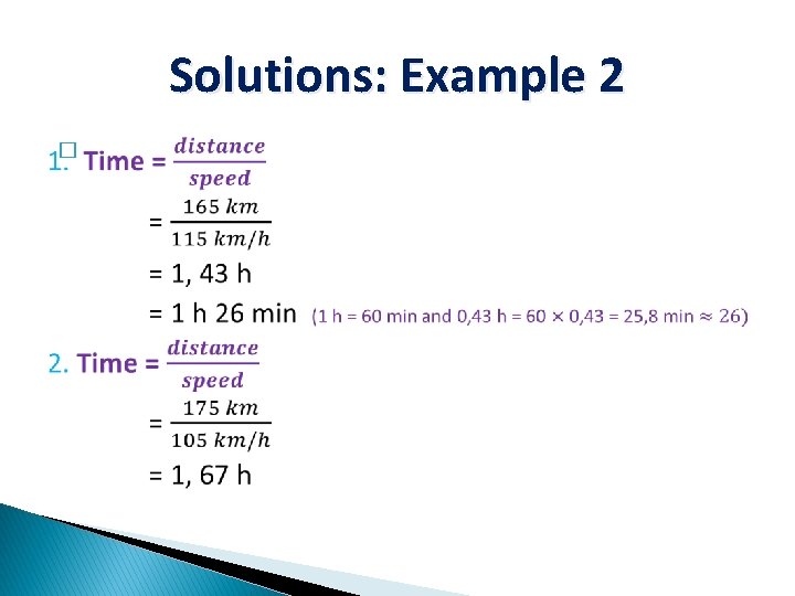 Solutions: Example 2 � 