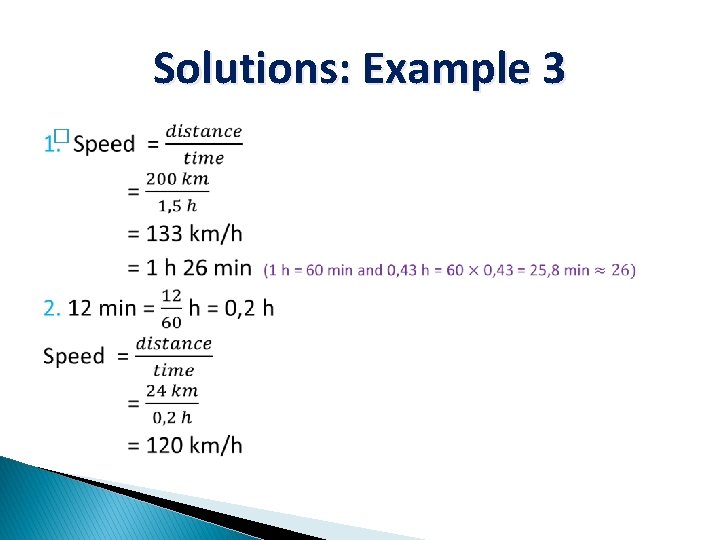 Solutions: Example 3 � 