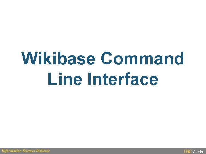 Wikibase Command Line Interface 
