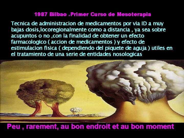 1987 Bilbao. Primer Curso de Mesoterapia Tecnica de administracion de medicamentos por via ID 1987 Bilbao. Primer Curso de Mesoterapia Tecnica de administracion de medicamentos por via ID