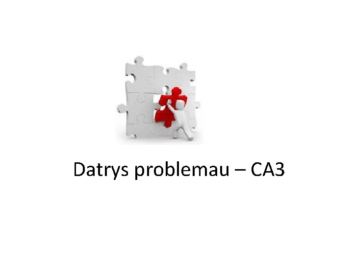 Datrys problemau – CA 3 