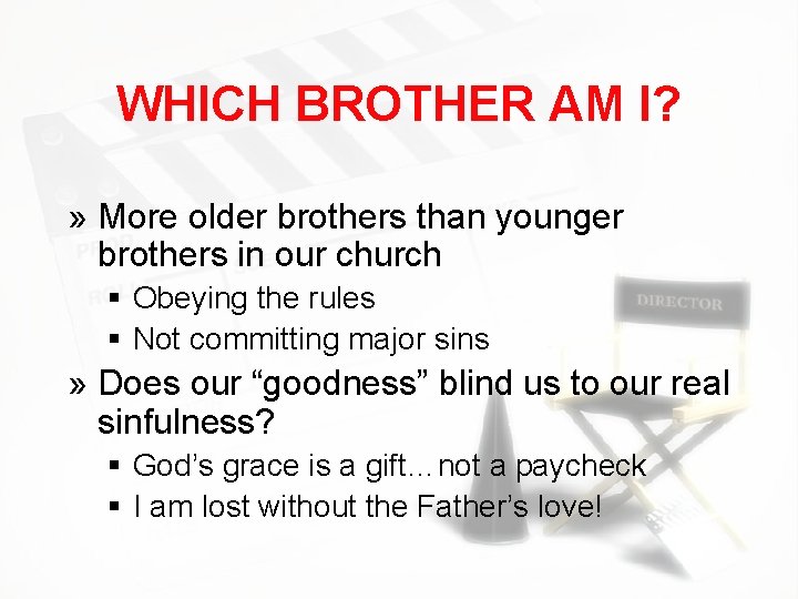 WHICH BROTHER AM I? » More older brothers than younger brothers in our church