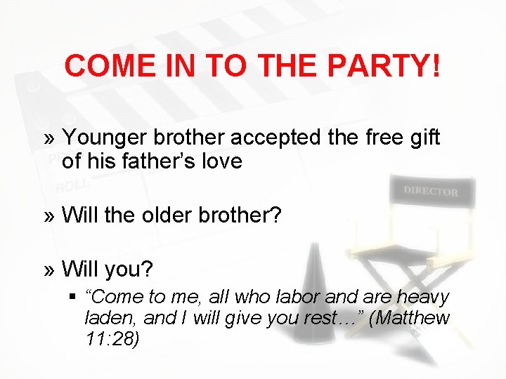 COME IN TO THE PARTY! » Younger brother accepted the free gift of his