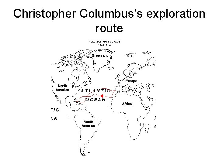 Christopher Columbus’s exploration route 