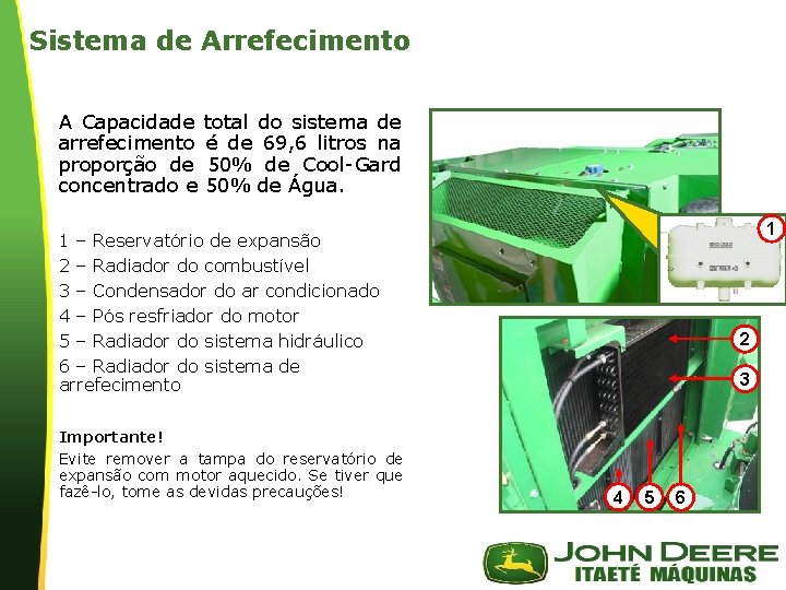 Sistema de Arrefecimento A Capacidade arrefecimento proporção de concentrado e total do sistema de Sistema de Arrefecimento A Capacidade arrefecimento proporção de concentrado e total do sistema de