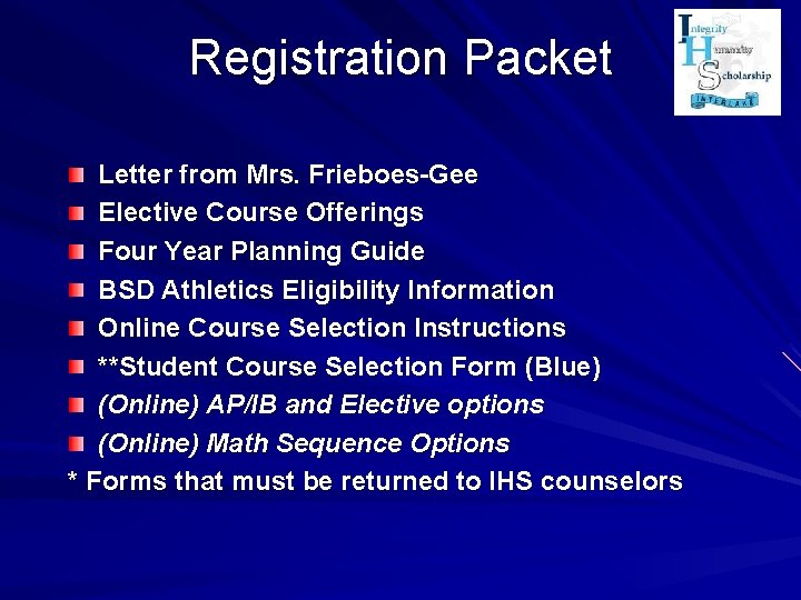 Welcome To Registration Interlake High School Ibap An