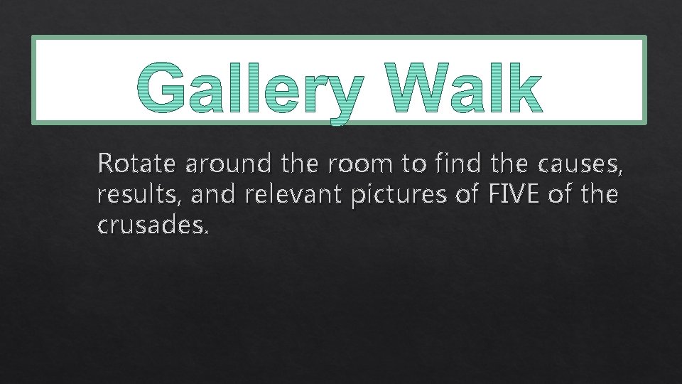 Rotate around the room to find the causes, results, and relevant pictures of FIVE