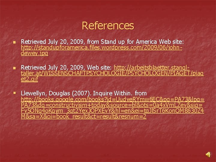 References n n Retrieved July 20, 2009, from Stand up for America Web site: