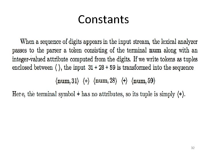 Constants 32 