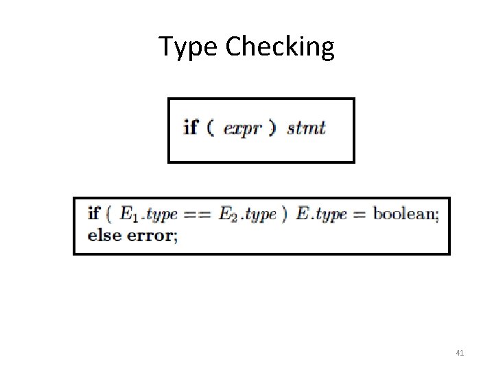Type Checking 41 