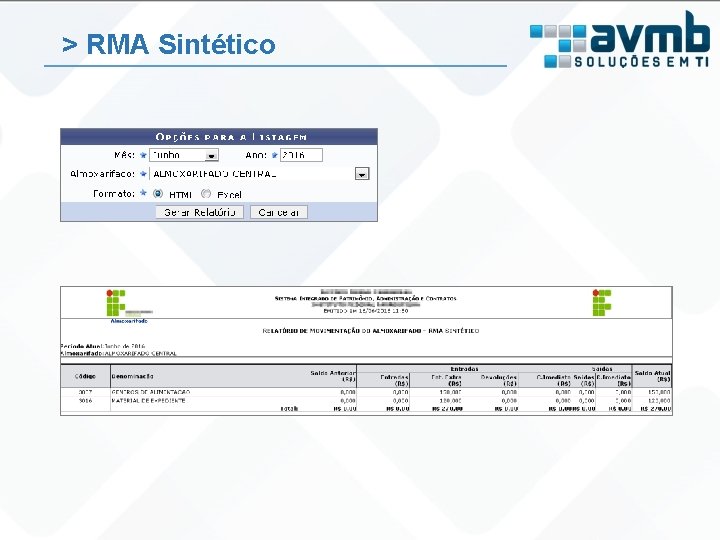 > RMA Sintético 