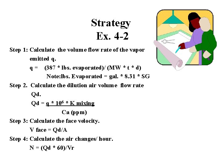 Strategy Ex. 4 -2 Step 1: Calculate the volume flow rate of the vapor