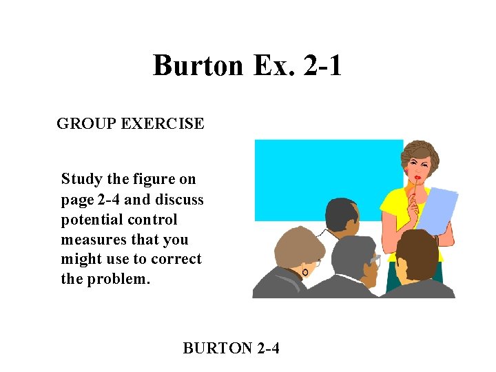 Burton Ex. 2 -1 GROUP EXERCISE Study the figure on page 2 -4 and