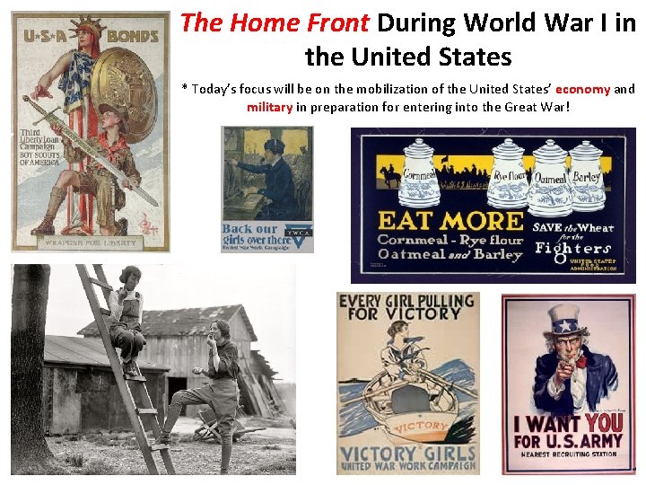 The Home Front During World War I in