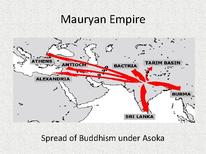 Mauryan Empire Spread of Buddhism under Asoka 