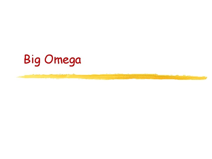 Big Omega 
