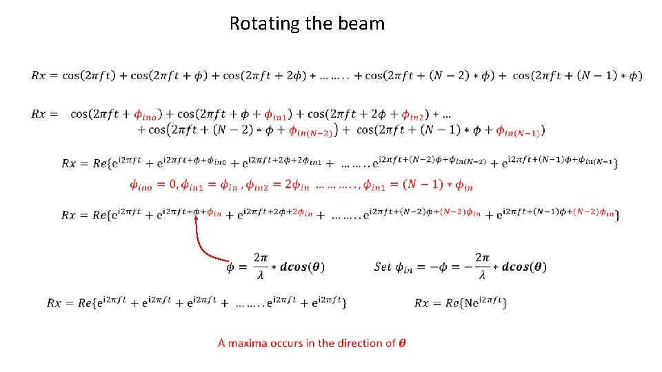 Beamforming Tx 1 Tx 1 Tx 2 Tx