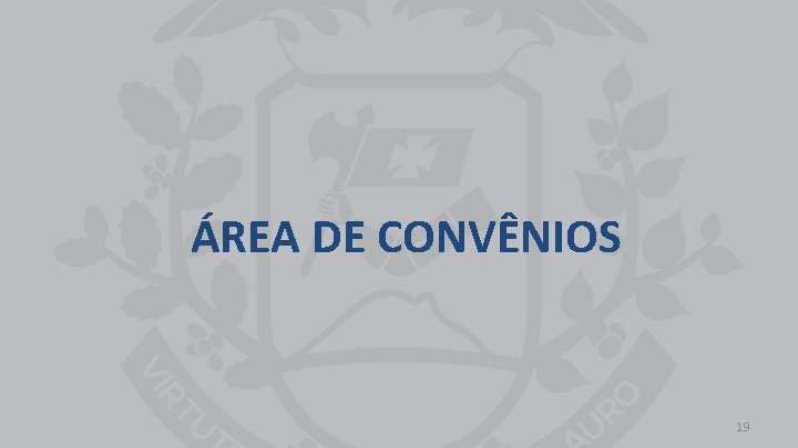 ÁREA DE CONVÊNIOS 19 