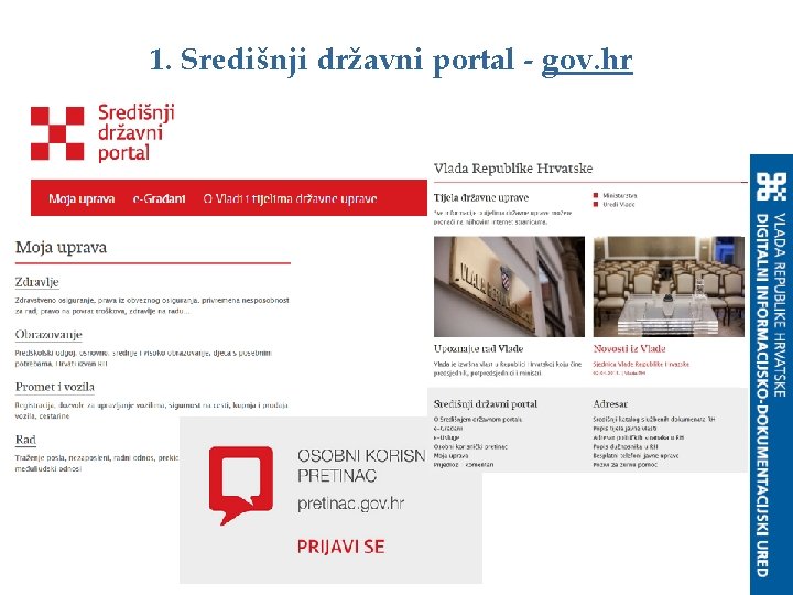 1. Središnji državni portal - gov. hr 