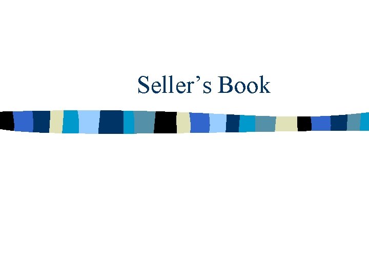 Seller’s Book 