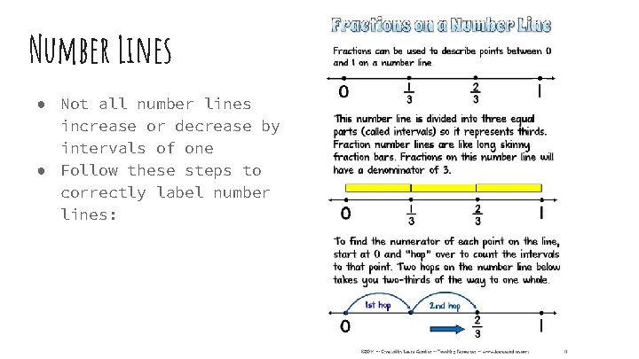Number Lines ● Not all number lines increase or decrease by intervals of one