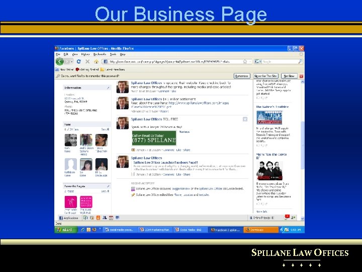 Our Business Page SPILLANE LAW OFFICES ♦ ♦ ♦ 