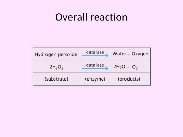 Overall reaction 