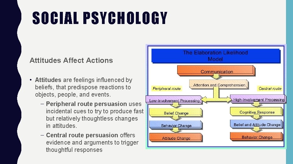 SOCIAL PSYCHOLOGY Attitudes Affect Actions • Attitudes are feelings influenced by beliefs, that predispose