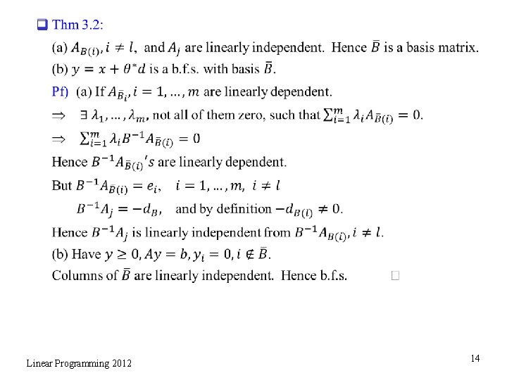 q Linear Programming 2012 14 