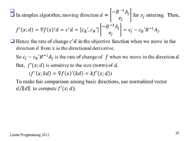 q Linear Programming 2012 26 