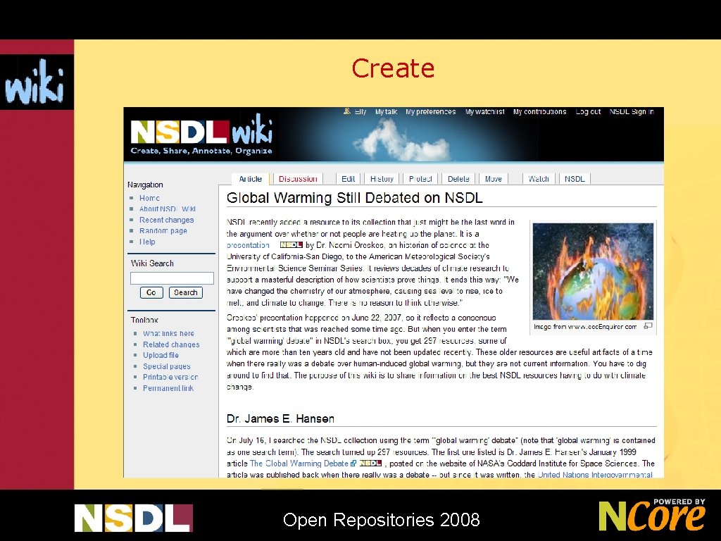 Create Open Repositories 2008 