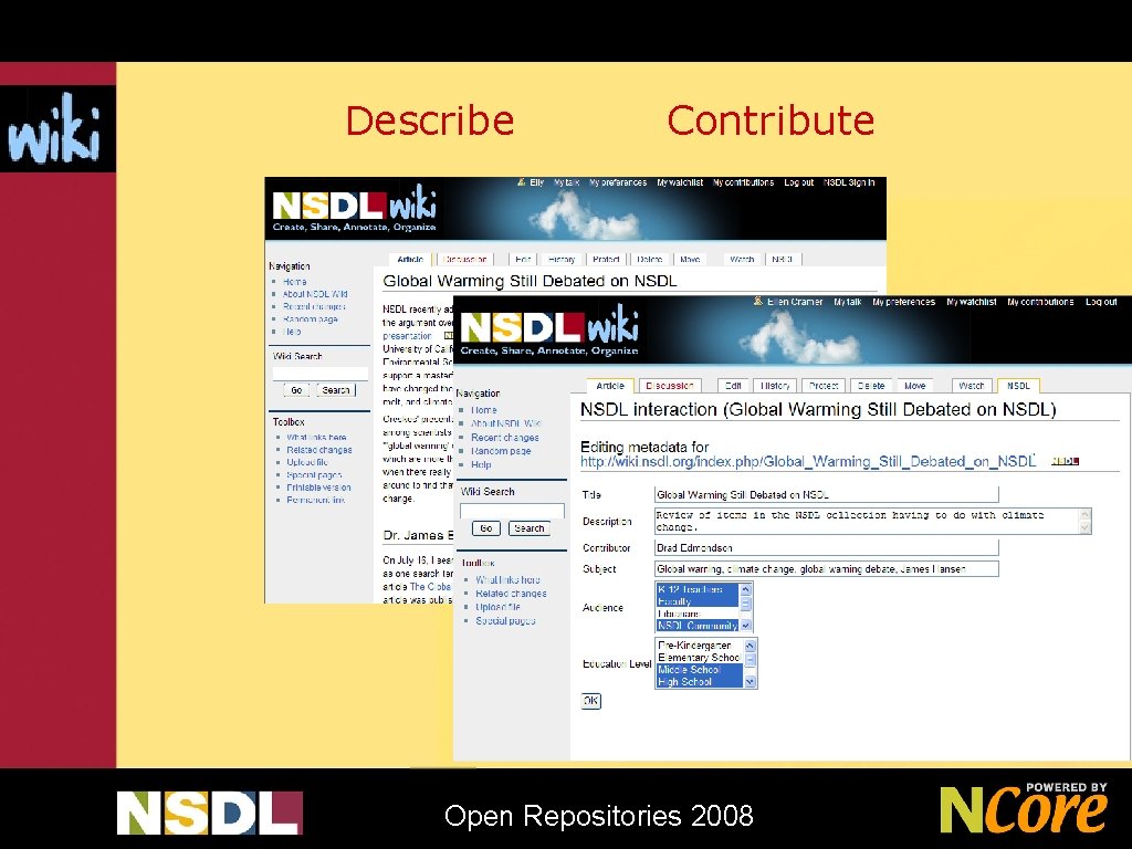 Describe Contribute NDR API Open Repositories 2008 